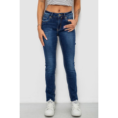 Джинси жіночі однотонні Skinny, колір синій, 244RNL2040
