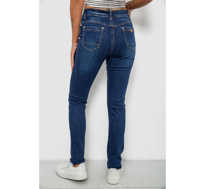 Джинси жіночі однотонні Skinny, колір синій, 244RNL2040