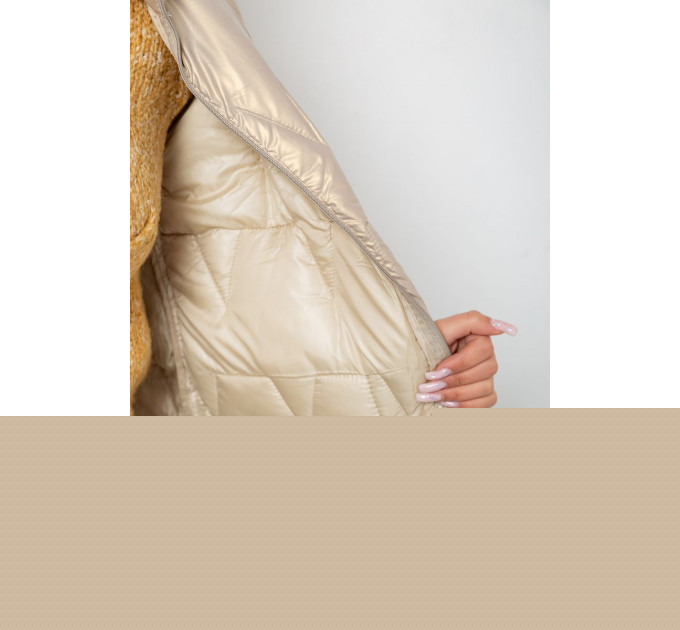 Куртка жіноча демісезонна, колір бежевий, 243R005