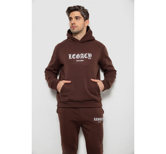 Спортивний костюм чоловічий на флісі, колір шоколадний, 238R57046
