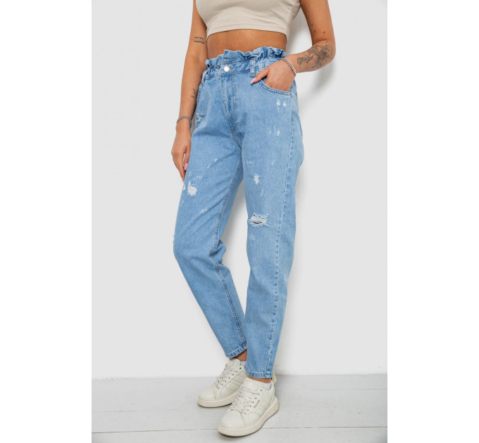 Джинси жіночі Mom-fit, колір блакитний, 244R1601S20-LZ
