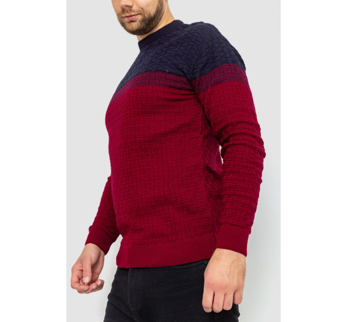 Светр чоловічий, колір синьо-бордовий, 161R883