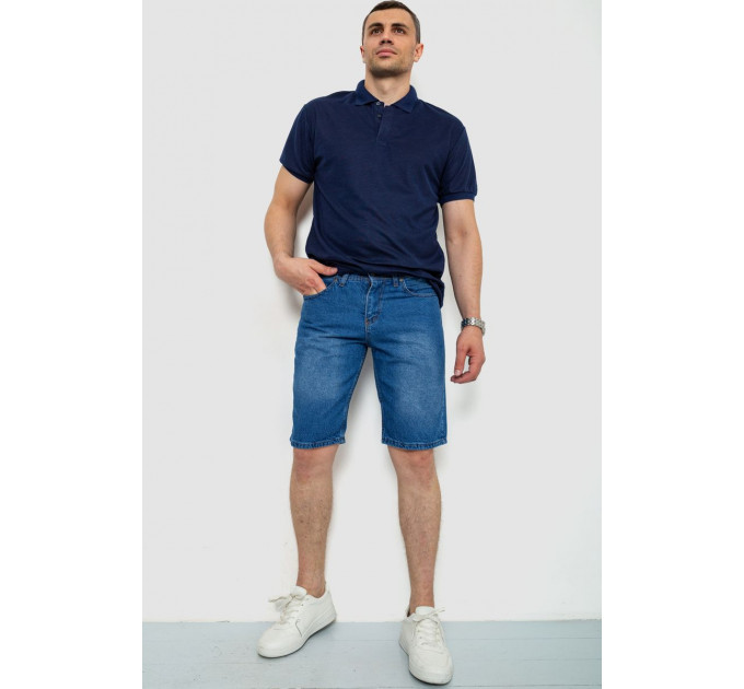 Шорти чоловічі джинсові, колір синій, 244RB002