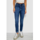 Джинси жіночі однотонні Skinny, колір синій, 244R6672