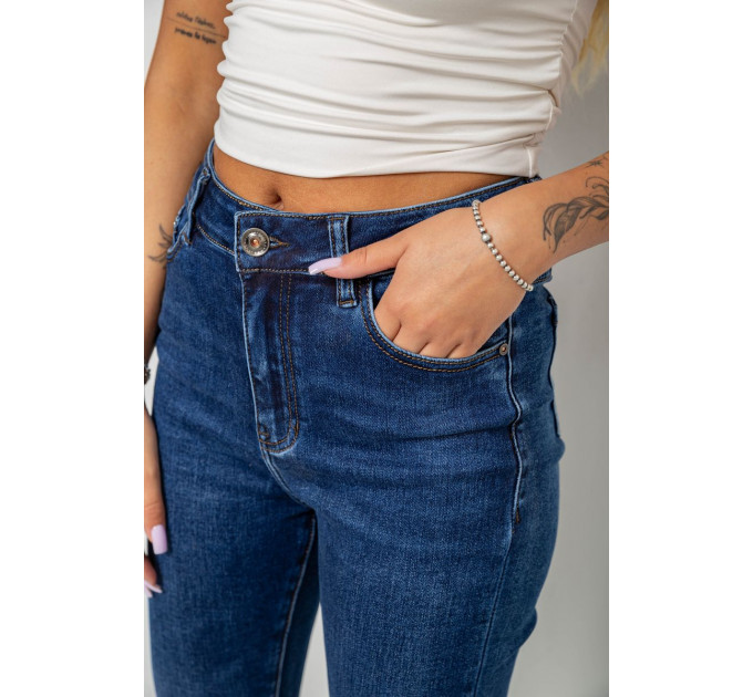 Джинси жіночі однотонні Skinny, колір синій, 244R6672