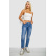 Джинси жіночі однотонні Straight fit, колір синій, 244RQ6169