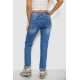 Джинси жіночі однотонні Straight fit, колір синій, 244RQ6169
