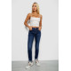 Джинси жіночі однотонні утеплені Skinny, колір синій, 244R5690