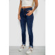 Джинси жіночі однотонні утеплені Skinny, колір синій, 244R5690