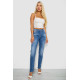 Джинси жіночі однотонні Straight fit, колір синій, 244RF-8196