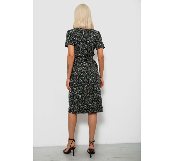 Сукня жіноча з принтом софт, колір чорний, 257R175-1