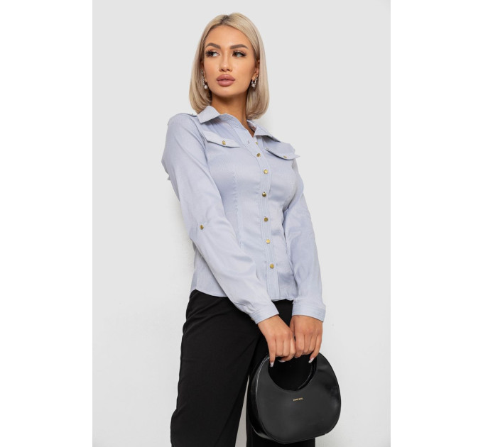 Сорочка класична в смужку, колір сірий, 230R646
