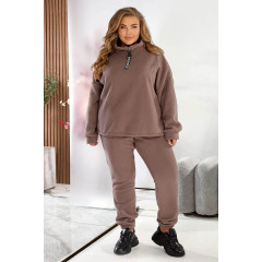 Спортивний костюм жіночий на флісі, колір мокко, 257R90