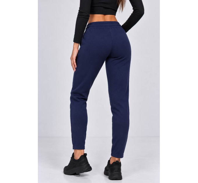 Штани жіночі на флісі, колір темно-синій, 243RSY-2067