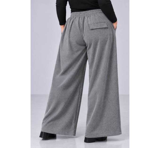 Штани жіночі кашемірові палаццо, колір світло-сірий, 257R120-10