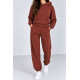 Спортивний костюм жіночий однотонний, колір коричневий, 244R1008-11
