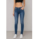 Джинси жіночі однотонні Slim fit, колір синій, 244RA601