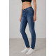 Джинси жіночі однотонні Slim fit, колір синій, 244RA601