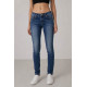 Джинси жіночі однотонні Slim fit, колір синій, 244RA601