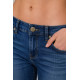 Джинси жіночі однотонні Slim fit, колір синій, 244RA601