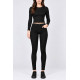 Джинси жіночі однотонні Slim fit, колір чорний, 244RF-81739