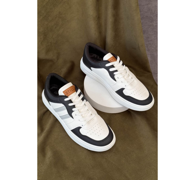 Кеди чоловічі, колір чорно-білий, 248RR168-4