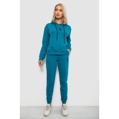 Спортивний костюм жіночий двонитка, колір бірюзовий, 214R1419-003
