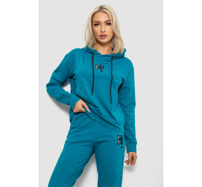 Спортивний костюм жіночий двонитка, колір бірюзовий, 214R1419-003