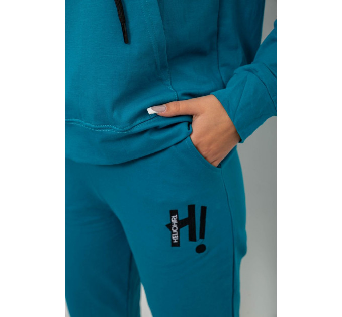 Спортивний костюм жіночий двонитка, колір бірюзовий, 214R1419-003