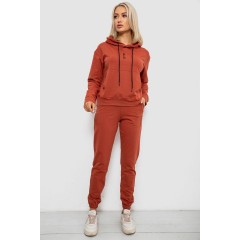 Спортивний костюм жіночий двонитка, колір теракотовий, 214R1419-001