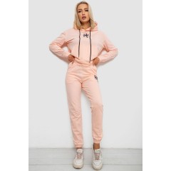 Спортивний костюм жіночий двонитка, колір персиковий, 214R1419-003