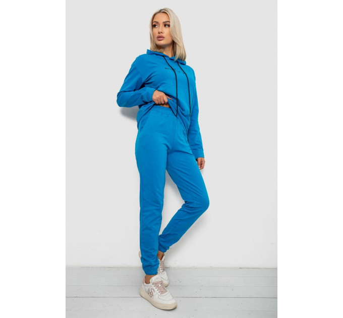 Спортивний костюм жіночий двонитка, колір джинс, 214R1419-002