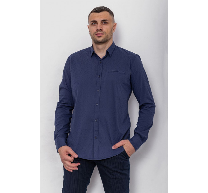 Сорочка чоловіча класична, колір синій, 244R4686