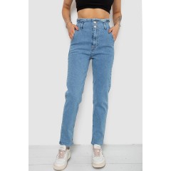 Джинси жіночі Mom-fit, колір блакитний, 244R1640S20