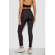 Лосини жіночі однотонні з принтом, колір чорний, 214R929