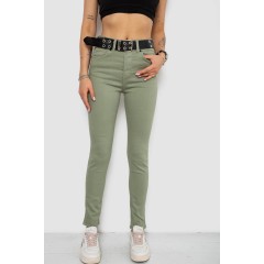 Джинси жіночі Skinny Американки, колір оливковий, 182R00252