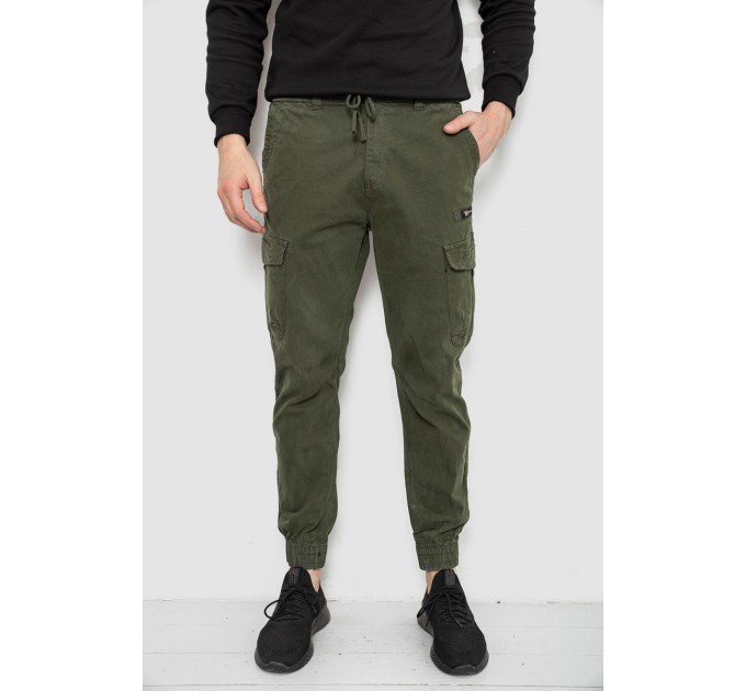 Штани чоловічі однотонні, колір хакі, 244R1693