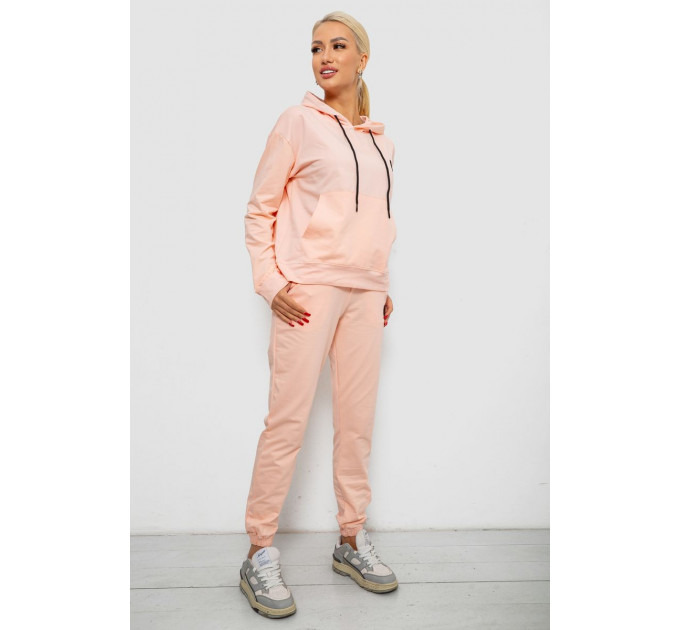 Спортивний костюм жіночий двонитка, колір персиковий, 214R1419-004