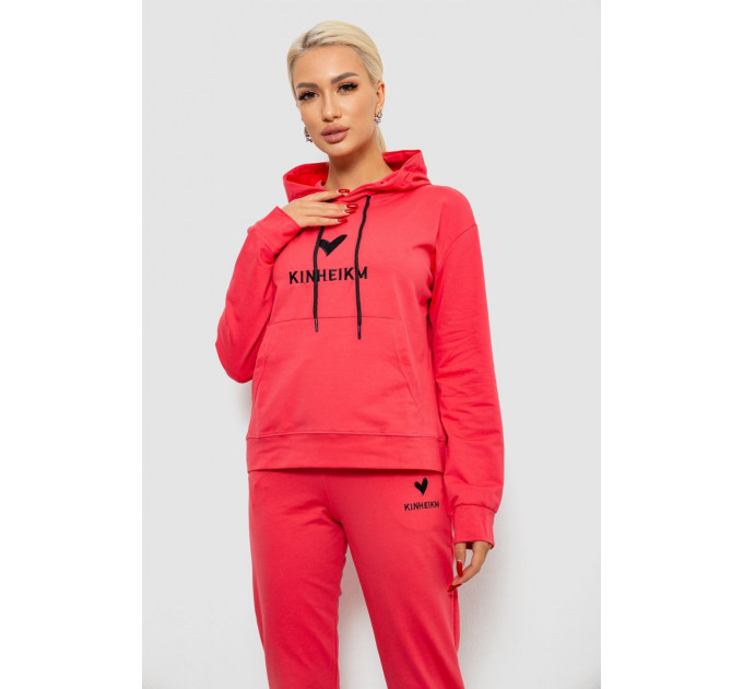 Спортивний костюм жіночий двонитка, колір кораловий, 214R1419-007