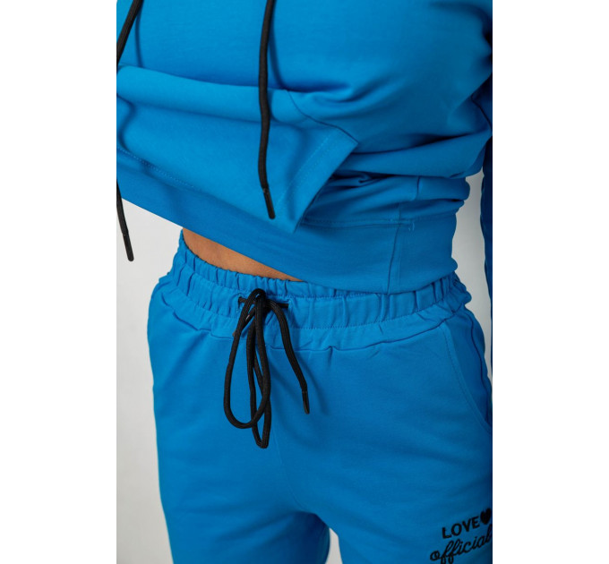Спортивний костюм жіночий двонитка, колір джинс, 214R1419-005