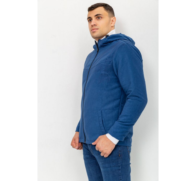 Вітровка чоловіча на блискавці, колір синій, 131R3009