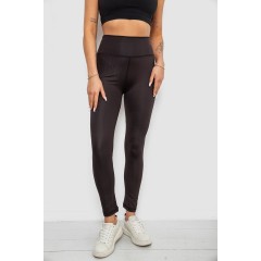 Лосини жіночі однотонні з принтом, колір чорний, 214R931