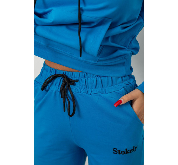 Спортивний костюм жіночий двонитка, колір джинс, 214R1419-006