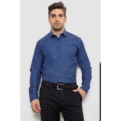Сорочка чоловіча з довгим рукавом, колір синій, 214R838 Сорочка чоловіча з довгим рукавом, колір синій, 214R838