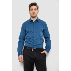 Сорочка чоловіча однотонна, колір синій, 186R6917