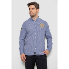Сорочка чоловіча в клітинку, колір синій, 214R9030