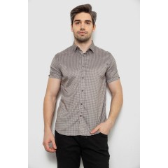 Сорочка чоловіча з принтом, колір мокко, 186R6918