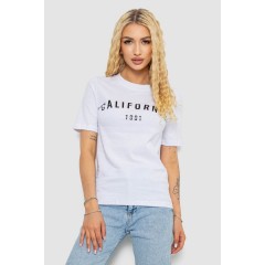 Футболка жіноча з принтом 241R130, колір білий, 241R131