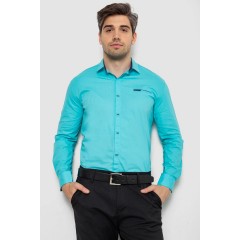 Сорочка чоловіча, колір бірюзовий, 214R7008