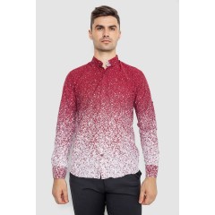 Сорочка чоловіча повсякденна, колір бордово-білий, 247R407